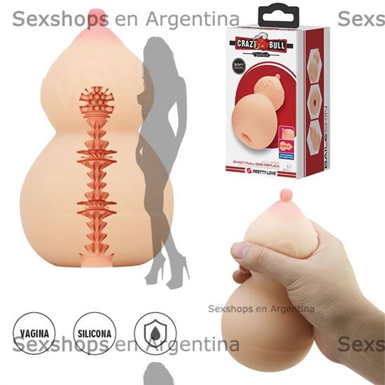 Masturbador soft skin teta y ano